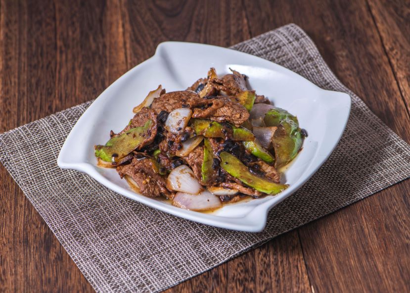 Stir Fried Beef in Black Bean Sauce 豆豉苦瓜炒牛肉