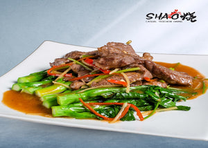 Stri Fried Kailan Beef with satay sauce 芥兰牛肉