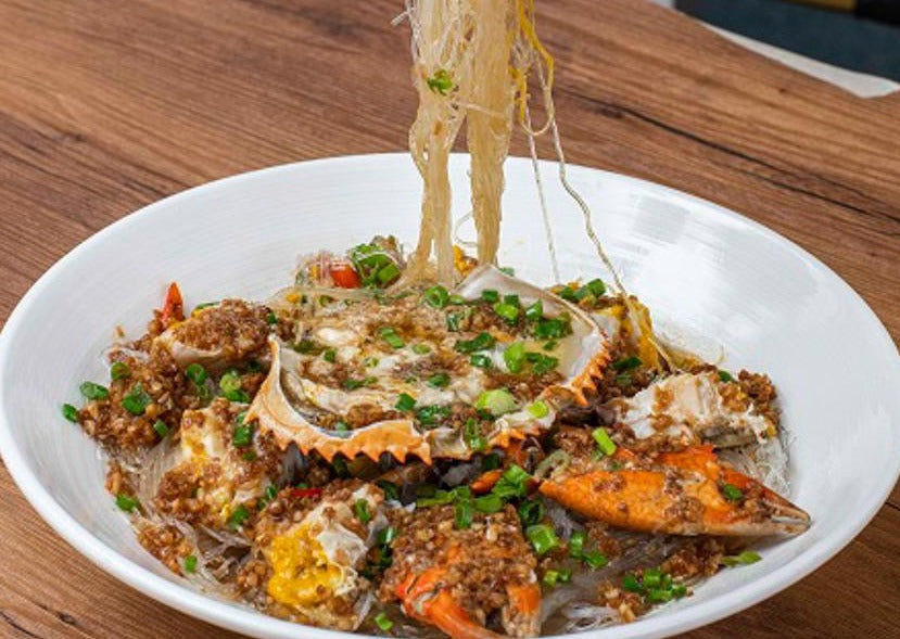 Steamed Crab with Vermicelli 潮式粉丝蒸螃蟹