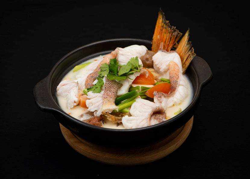 Sliced Red Grouper Claypot 红斑鱼片煲